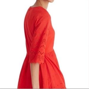 Madewell Red Eyelet Dress
